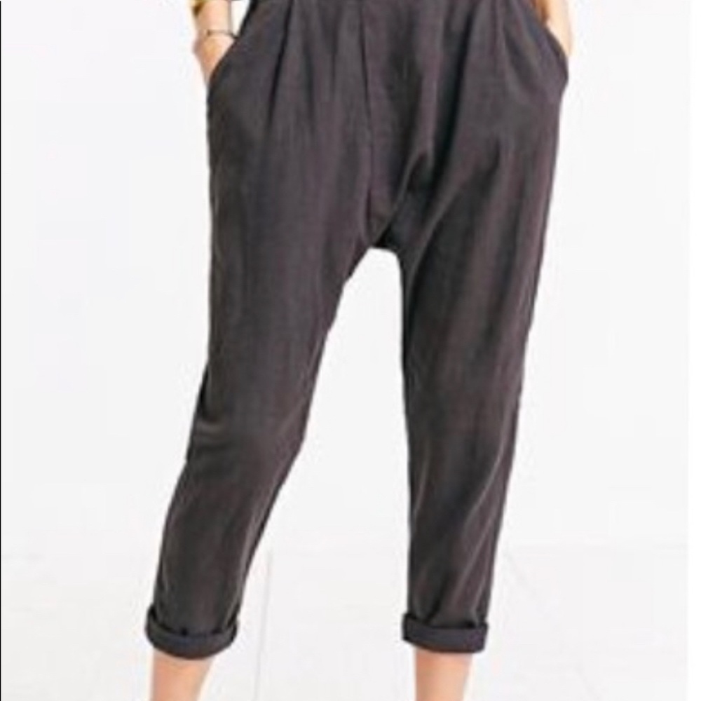Soft black BDG Slouchy Harem “Porter” pants